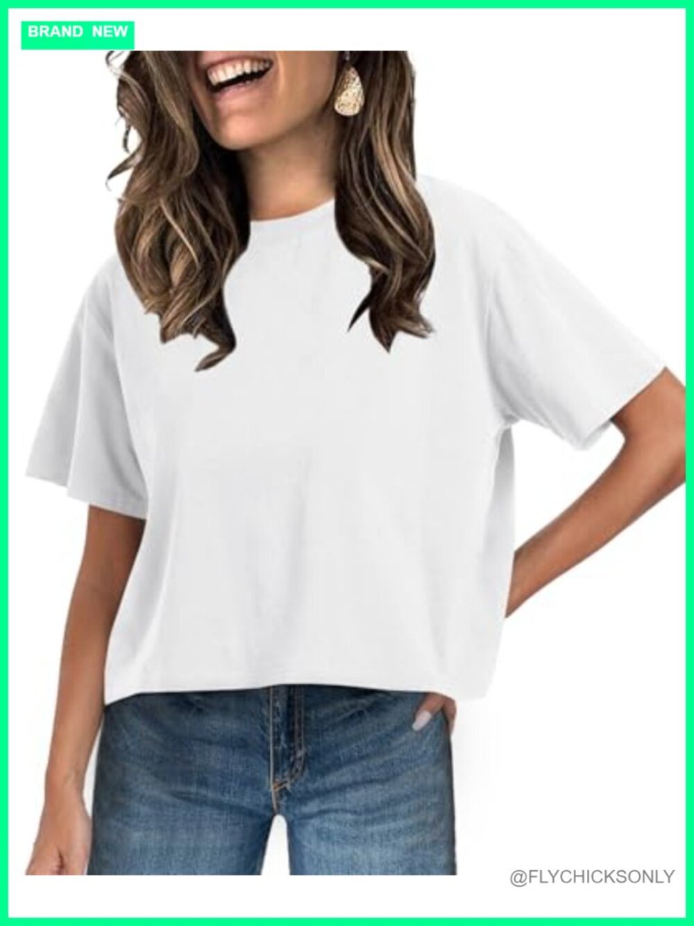 Womens Short Sleeve Crop Top Basic Cropped T-Shirt Casual Summer Top